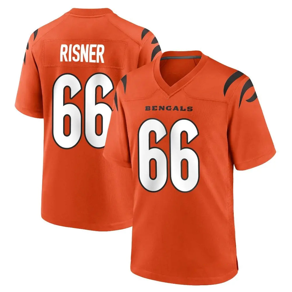 C.Bengals #66 Dalton Risner Player Orange Home Game Gdoa Stitched Jerseys