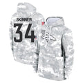 D.Broncos #34 JL Skinner Player Arctic Camo Salute to Service Hoodies Limited Game Gdoa Stitched Jerseys