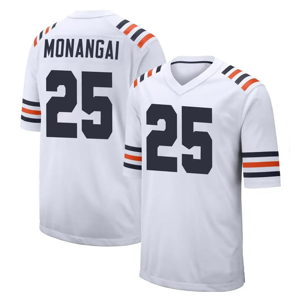 C.Bears #25 Kyle Monangai Player White Classic Home Game Gdoa Stitched Jerseys