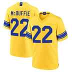 LA.Rams #22 Trent McDuffie Player Gold Classic Sol Home Game Gdoa Stitched Jerseys