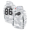 B.Bills #86 Dalton Kincaid Player Arctic Camo Salute to Service Hoodies Gdoa Stitched Jerseys