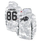 B.Bills #86 Dalton Kincaid Player Arctic Camo Salute to Service Hoodies Gdoa Stitched Jerseys