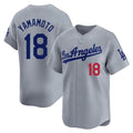 LA.Dodgers #18 Yoshinobu Yamamoto Player Gray Limited Home Fdoa Stitched Jerseys