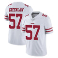 SF.49ers #57 Dre Greenlaw Player White Limited Vapor Untouchable Home Game Gdoa Stitched Jerseys
