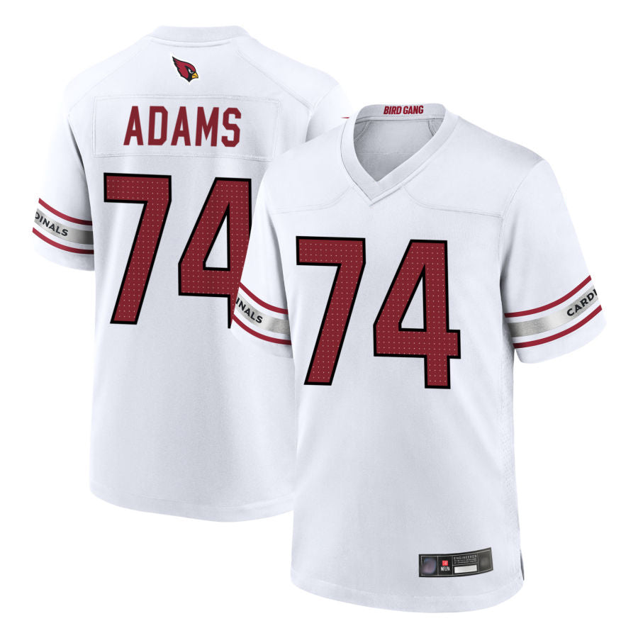 A.Cardinals #74 Isaiah Adams Player White Home Game Gdoa Stitched Jerseys
