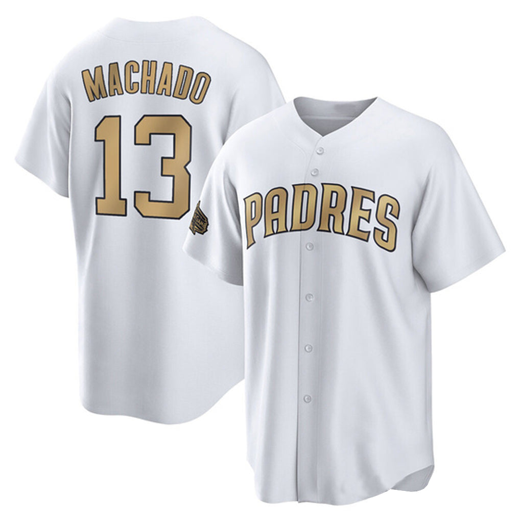S.Diego Padres #13 Manny Machado Player White Replica All-Star Game Home Fdoa Stitched Jerseys