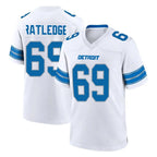 D.Lions #69 Tate Ratledge Player White Alternate Home Game Gdoa Stitched Jerseys