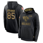 J.Jaguars #85 Brenton Strange Player Black Salute to Service Hoodies Limited Game Gdoa Stitched Jerseys