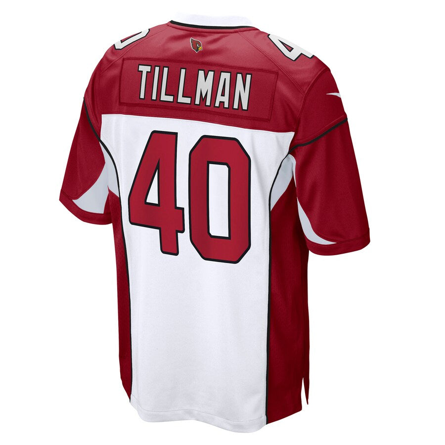 A.Cardinals #40 Pat Tillman Player White Home Game Gdoa Stitched Jerseys