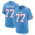 T.Titans #77 Peter Skoronski Player Light Blue Home Game Gdoa Stitched Jerseys