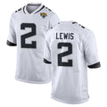 J.Jaguars #2 Jourdan Lewis Player White Home Game Gdoa Stitched Jerseys