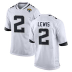 J.Jaguars #2 Jourdan Lewis Player White Home Game Gdoa Stitched Jerseys