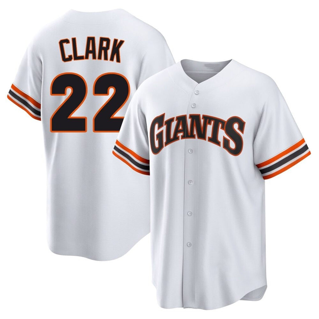 SF.Giants #22 Will Clark Player White Home Game Fdoa Stitched Jerseys