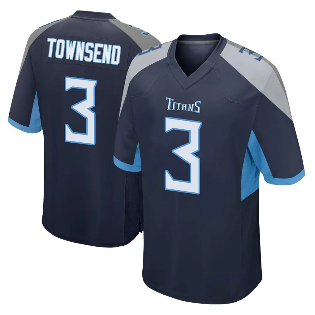 T.Titans #3 Tommy Townsend Player Navy Home Game Gdoa Stitched Jerseys