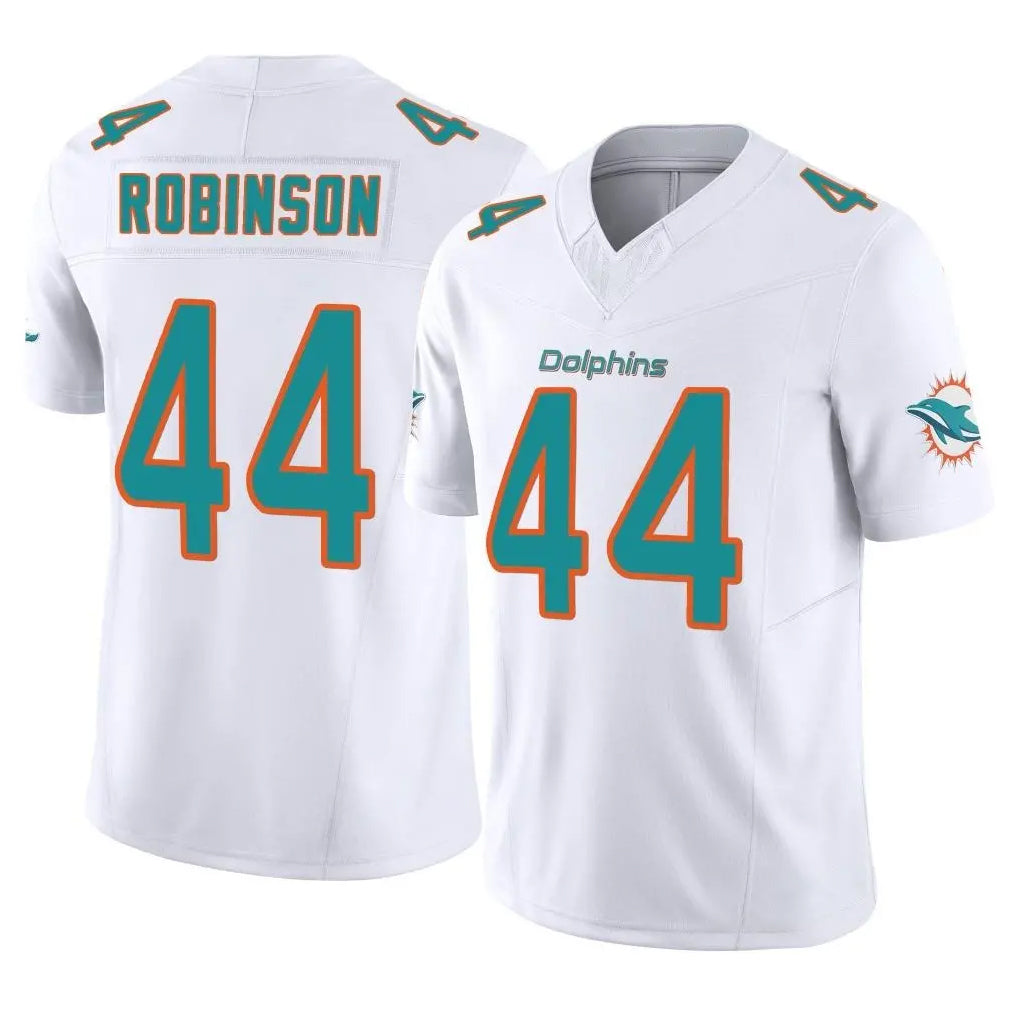 M.Dolphins #44 Chop Robinson Player White Limited Vapor F.U.S.E. Home Game Gdoa Stitched Jerseys