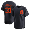 D.Tigers #31 Riley Greene Player Navy Home Limited Gdoa Stitched Jerseys