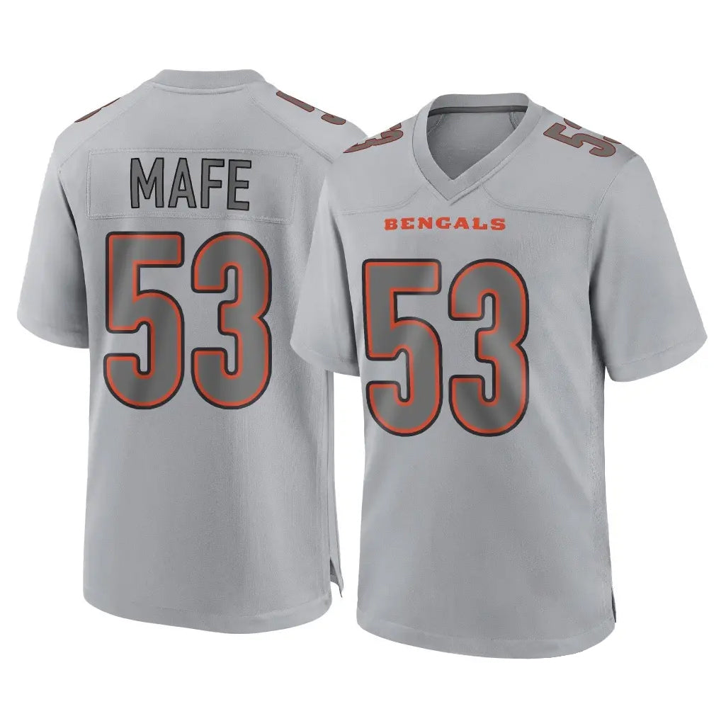 C.Bengals #53 Boye Mafe Player Gray Atmosphere Fashion Game Gdoa Stitched Jerseys