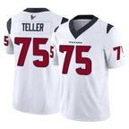 H.Texans #75 Wyatt Teller Player White Limited Vapor F.U.S.E. Home Game Gdoa Stitched Jerseys