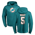 M.Dolphins #5 Jaylen Wright Player Aqua LOGO Pullover Hoodies Limited Gdoa Stitched Jerseys