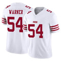 SF.49ers #54 Fred Warner Player White Limited Vapor F.U.S.E. Home Game Gdoa Stitched Jerseys