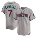 A.Diamondbacks #7 Corbin Carroll Player Gray Road Limited Home Game Gdoa Stitched Jerseys