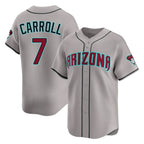 A.Diamondbacks #7 Corbin Carroll Player Gray Road Limited Home Game Gdoa Stitched Jerseys