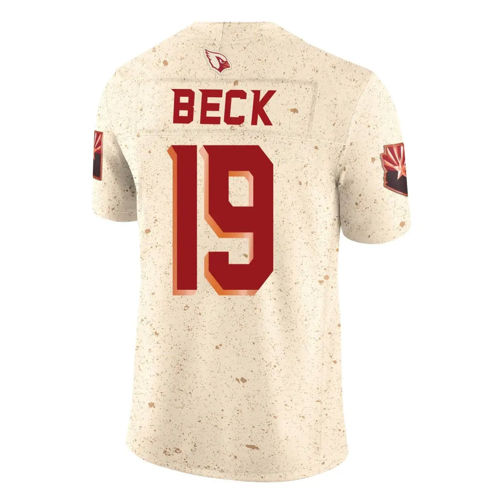 A.Cardinals #19 Carson Beck Player Cream Rivalries Collection Vapor Limited Home Game Gdoa Stitched Jerseys