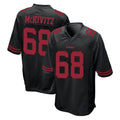 SF.49ers #68 Colton McKivitz Player Black Alternate Home Game Gdoa Stitched Jerseys
