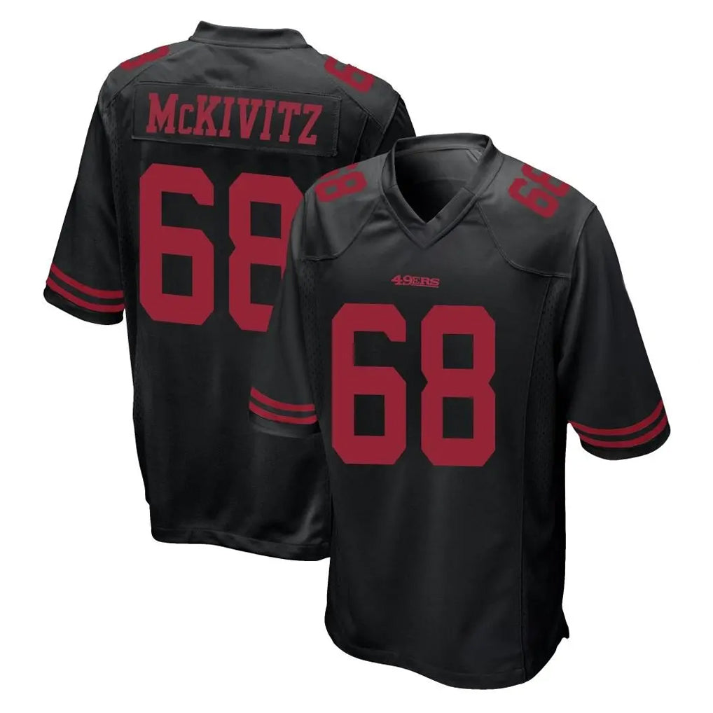 SF.49ers #68 Colton McKivitz Player Black Alternate Home Game Gdoa Stitched Jerseys