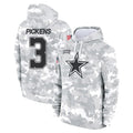 D.Cowboys #3 George Pickens Player Arctic Camo Salute to Service Hoodies Limited Game Gdoa Stitched Jerseys