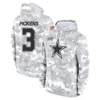 D.Cowboys #3 George Pickens Player Arctic Camo Salute to Service Hoodies Limited Game Gdoa Stitched Jerseys