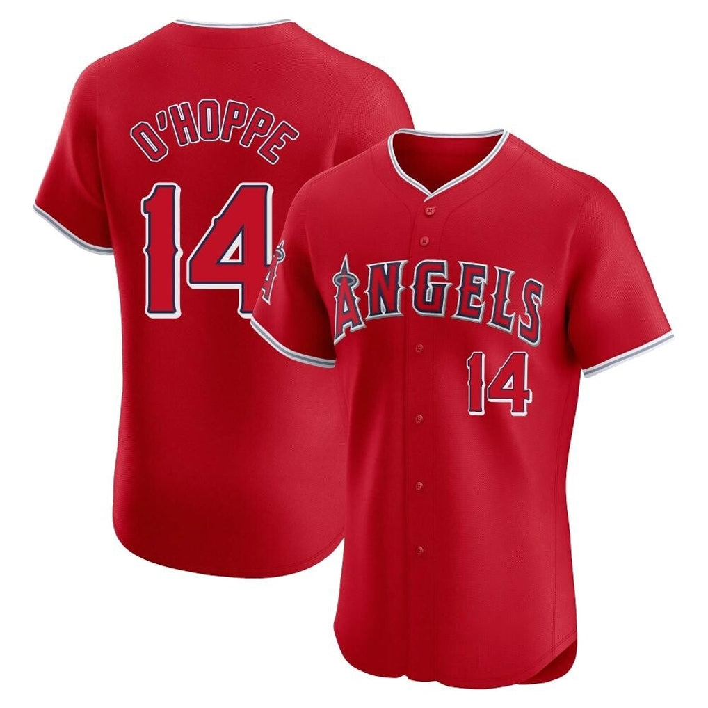 LA.Angels #14 Logan O'Hoppe Player Red Home Limited Elite Fdoa Stitched Jerseys
