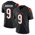 C.Bengals #9 Joe Burrow Player Black Vapor F.U.S.E. Limited Home Game Gdoa Stitched Jerseys