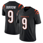 C.Bengals #9 Joe Burrow Player Black Vapor F.U.S.E. Limited Home Game Gdoa Stitched Jerseys