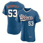M.Brewers #53 Brandon Woodruff Player Blue 2026 City Connect Home Limited Elite Fdoa Stitched Jerseys