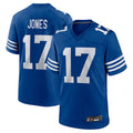 IN.Colts #17 Daniel Jones Player Royal Limited Home Game Gdoa Stitched Jerseys