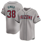 A.Diamondbacks #38 Paul Sewald Player Gray Limited Away Stitched Jersey