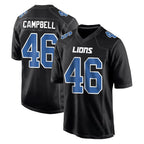 D.Lions #46 Jack Campbell Player Black Fashion Home Game Gdoa Stitched Jerseys