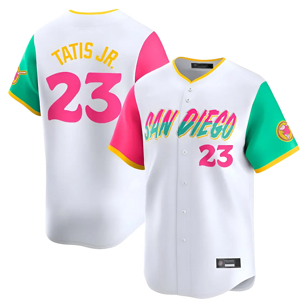 S.Diego Padres #23 Fernando Tatis Jr Player White City Connect Home Limited Fdoa Stitched Jerseys