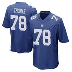 NY.Giants #78 Andrew Thomas Player Royal Home Game Gdoa Stitched Jerseys