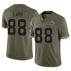 D.Cowboys #88 CeeDee Lamb Player Olive Salute to Service Limited Game Gdoa Stitched Jerseys