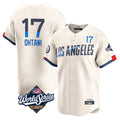 LA.Dodgers #17 Shohei Ohtani Player Cream World Series City Connect Limited Home Fdoa Stitched Jerseys