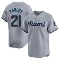 M.Marlins #21 Graham Pauley Player Gray Home Limited Fdoa Stitched Jerseys