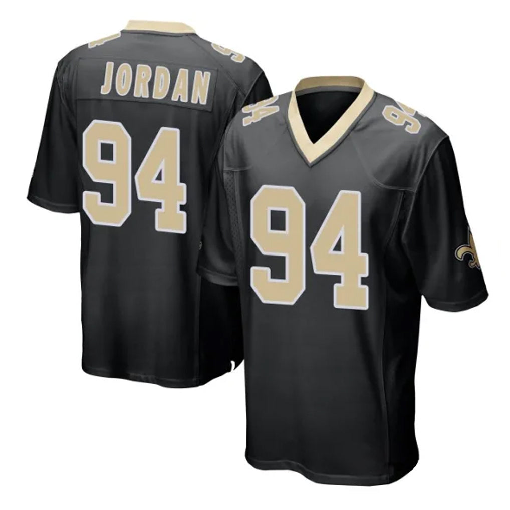 NO.Saints #94 Cameron Jordan Player Black Home Game Gdoa Stitched Jerseys
