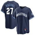 C.Cubs #27 Seiya Suzuki Player Navy City Connect Home Game Gdoa Stitched Jerseys