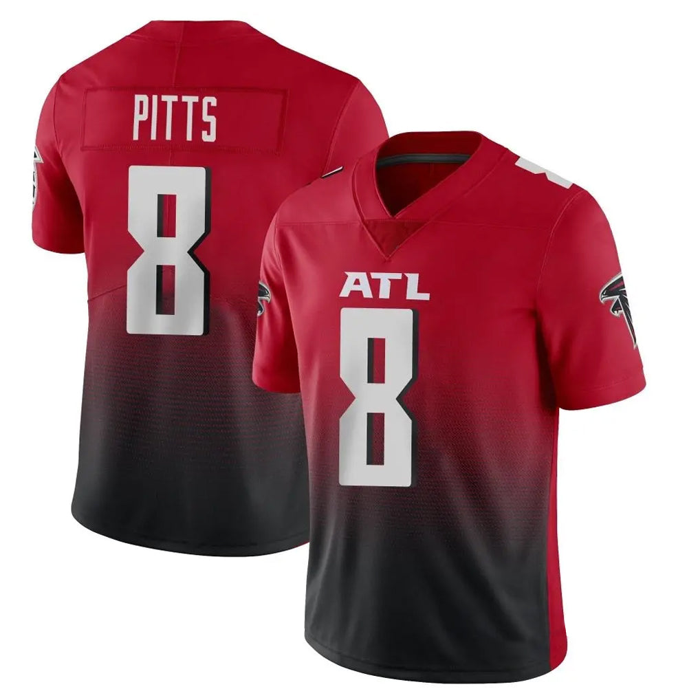 A.Falcons #8 Kyle Pitts Sr. Player Red Vapor Untouchable Limited Home Game Gdoa Stitched Jerseys
