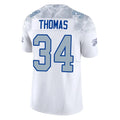 B.Bills #34 Thurman Thomas Player White Rivalries Collection Vapor Limited Gdoa Stitched Jerseys