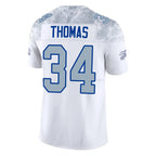 B.Bills #34 Thurman Thomas Player White Rivalries Collection Vapor Limited Gdoa Stitched Jerseys