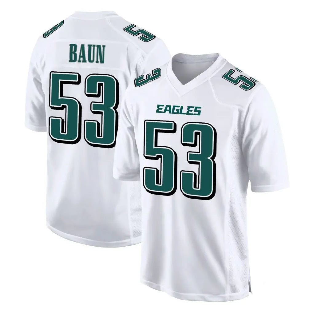 P.Eagles #53 Zack Baun Player White Tundra Fashion Home Game Gdoa Stitched Jerseys