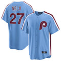 P.Phillies #27 Aaron Nola Player Light Blue Home Game Fdoa Stitched Jerseys